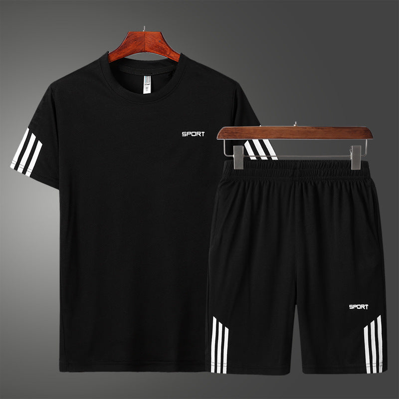 Summer Short-Sleeved Suit Men's Thin Section Breathable New Casual T-Shirt Clothes Men's Trend Summer T-Shirt