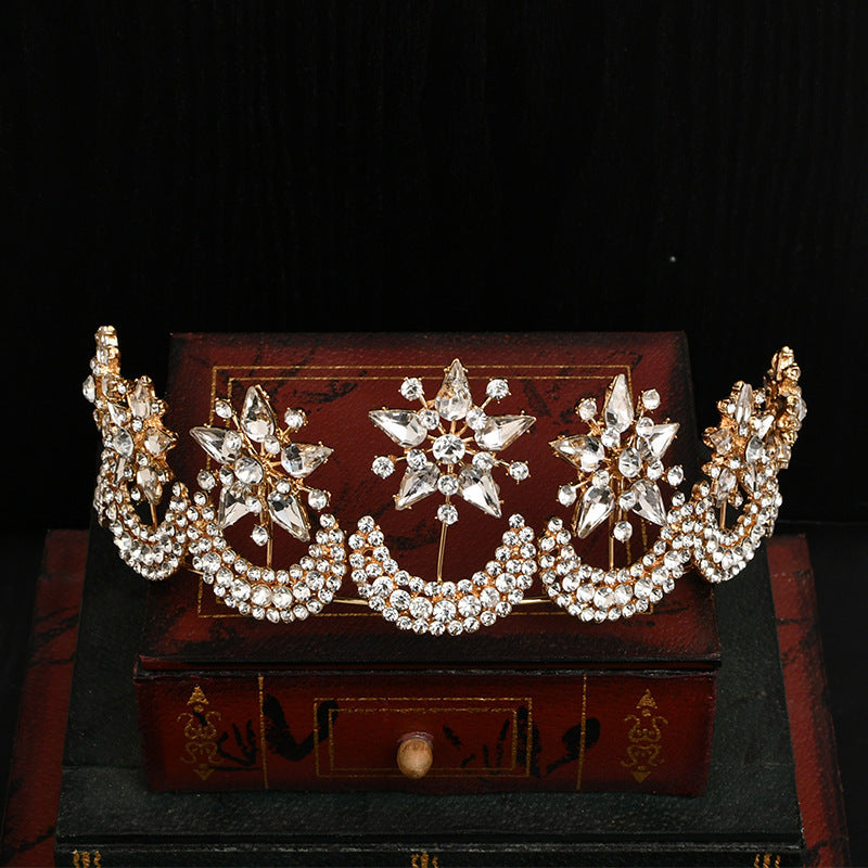 New Korean-style Rhinestone Wedding Wedding Bridal Jewelry Crystal Star Crown