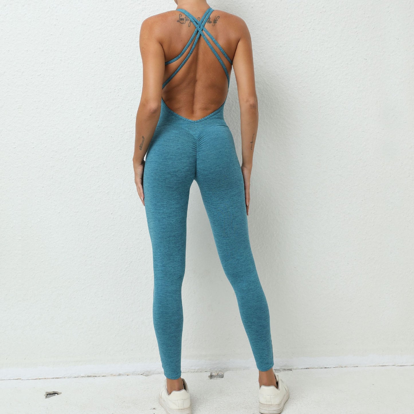 Hip Raise Yoga Pants Quick-drying Skinny Running Sports Jumpsuit