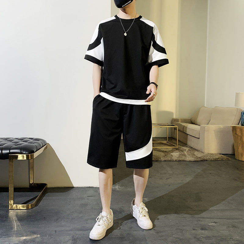 Men's Korean-style Fashion Short Sleeve Casual Suit