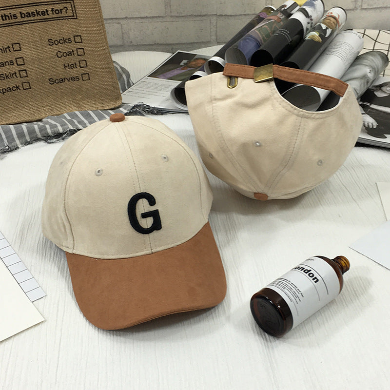 Korean Suede Fashion Letters Mens And Womens Hip Hop Baseball Cap Sun Visor Cap