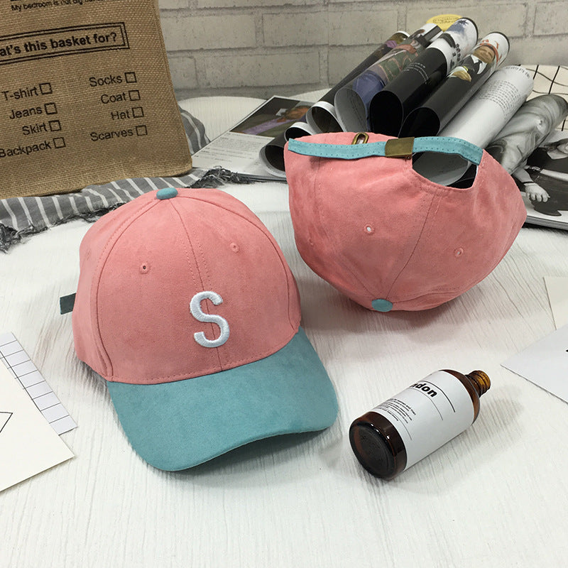 Korean Suede Fashion Letters Mens And Womens Hip Hop Baseball Cap Sun Visor Cap