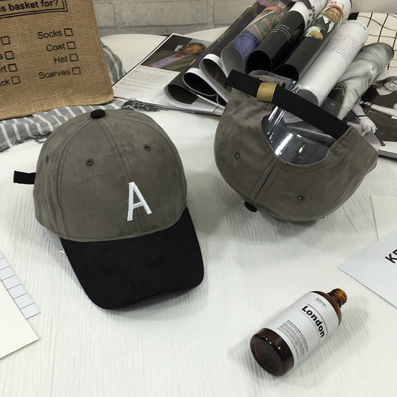Korean Suede Fashion Letters Mens And Womens Hip Hop Baseball Cap Sun Visor Cap