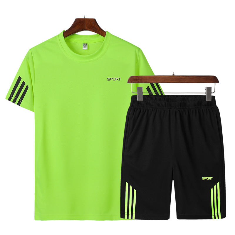 Summer Short-Sleeved Suit Men's Thin Section Breathable New Casual T-Shirt Clothes Men's Trend Summer T-Shirt