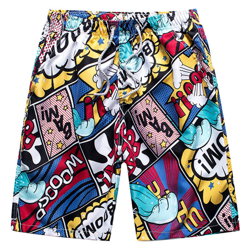 Mens Trunks Quick Dry Shorts With Mesh Lining Funny Swimwear