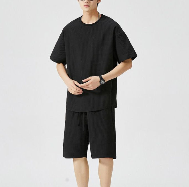 Pair With A Two Piece Set Of Loose Casual Sports Short Sleeved Shorts