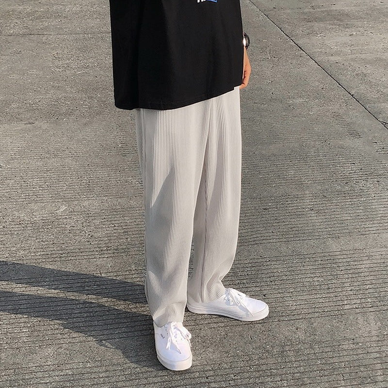 Mens Loose Pleated Fashion And Comfort Pants