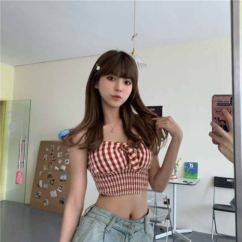 Ladies' summer plaid suit