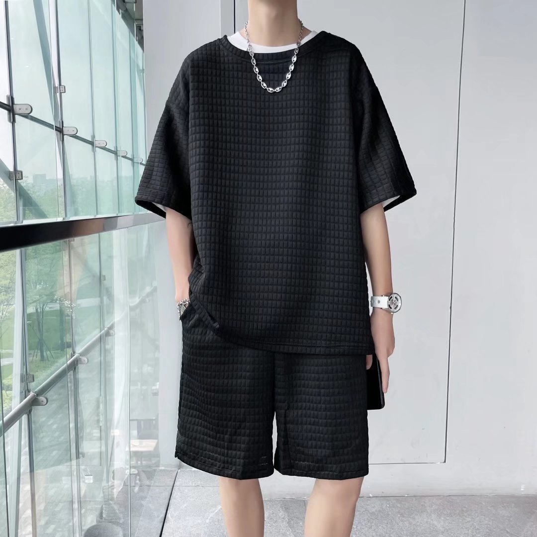 Loose Short Sleeve T-shirt Shorts Trendy Handsome Casual Two-piece Suit
