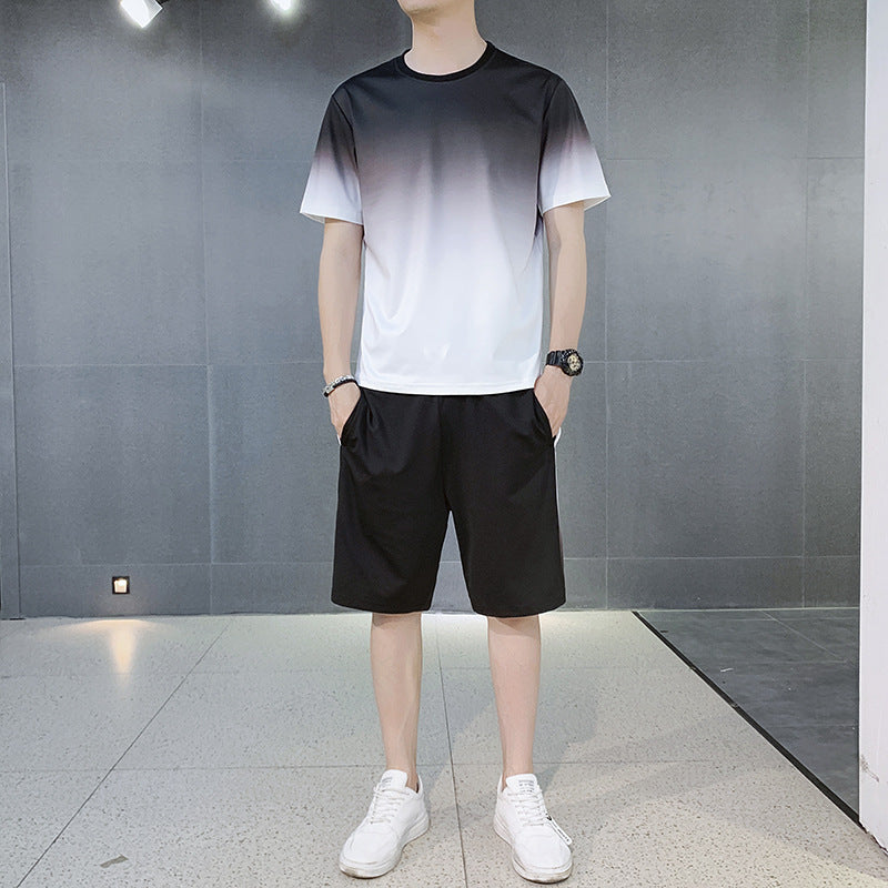 Summer New Ice Silk Sports And Leisure Suit