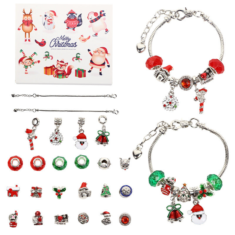 Christmas Bracelet Beads Gift Box Jewelry Set