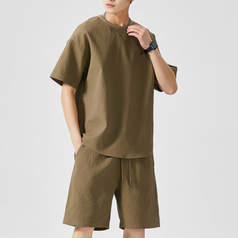 Pair With A Two Piece Set Of Loose Casual Sports Short Sleeved Shorts