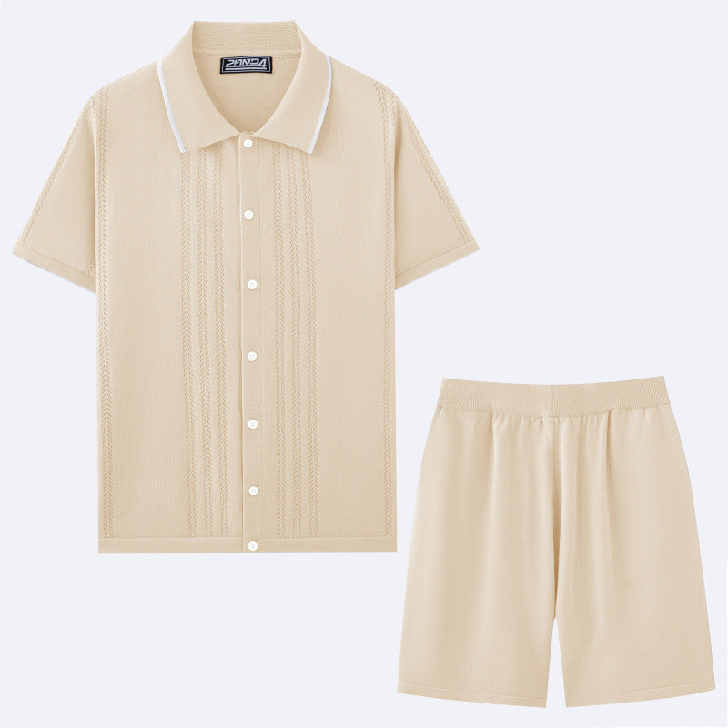 European And American Business Casual Sweater Two-piece Set