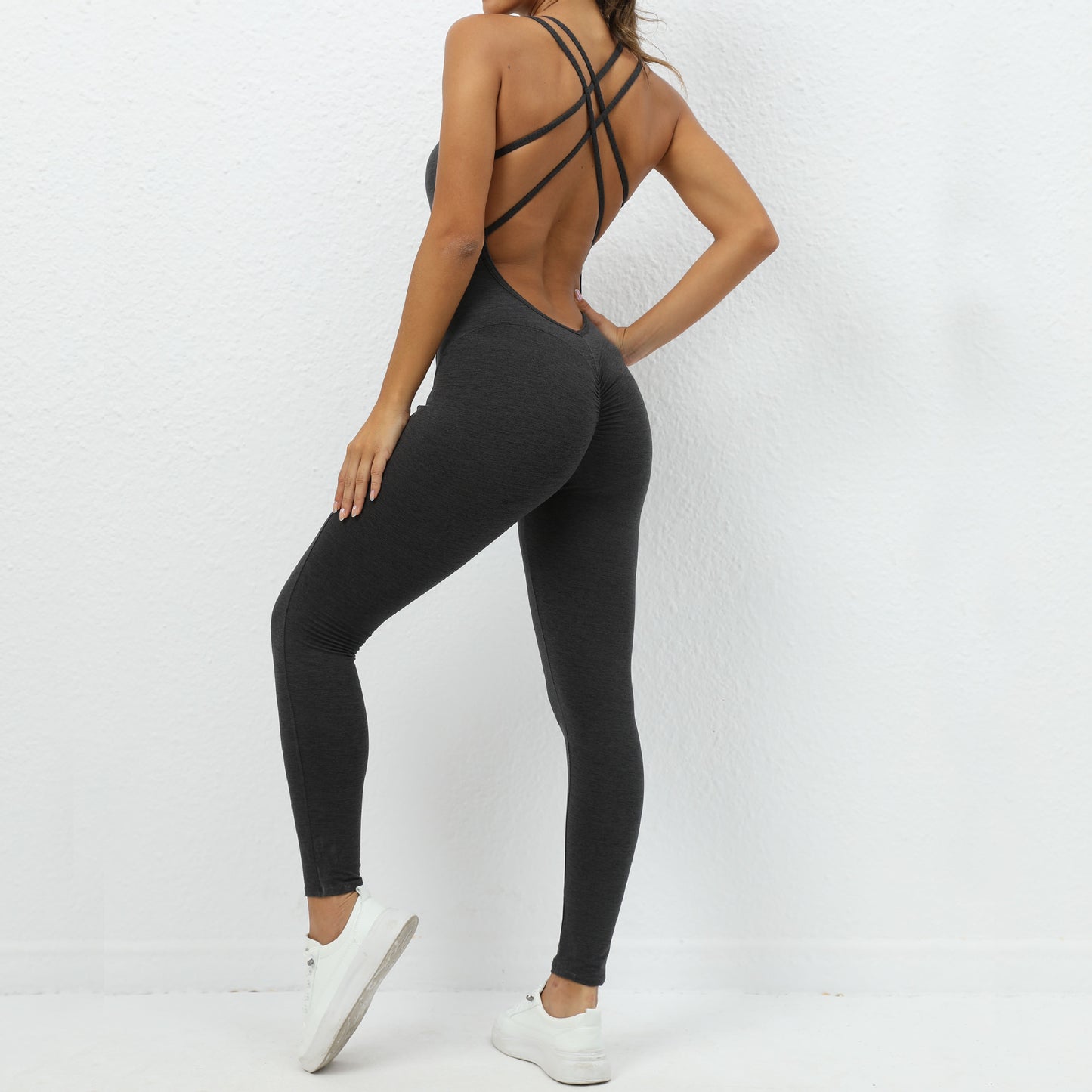 Hip Raise Yoga Pants Quick-drying Skinny Running Sports Jumpsuit