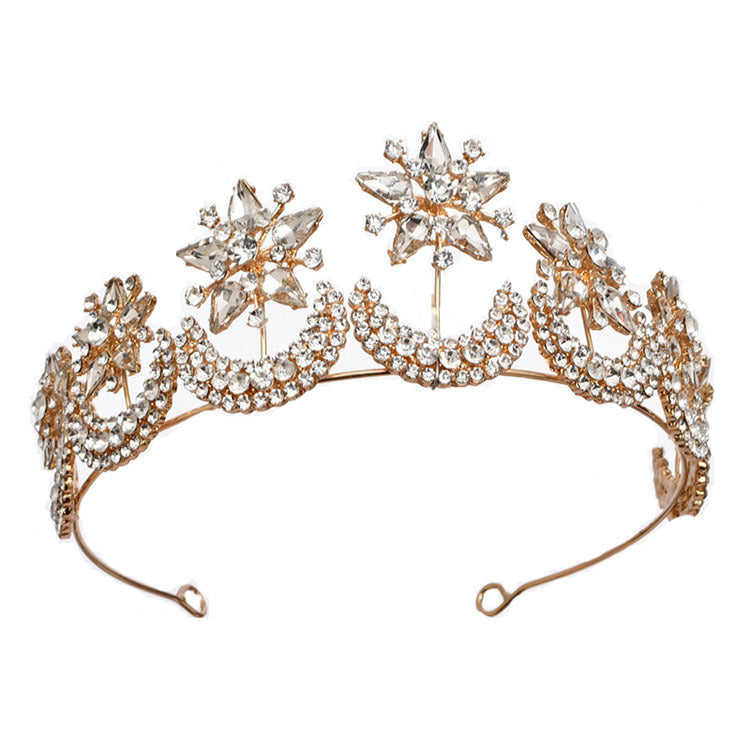 New Korean-style Rhinestone Wedding Wedding Bridal Jewelry Crystal Star Crown