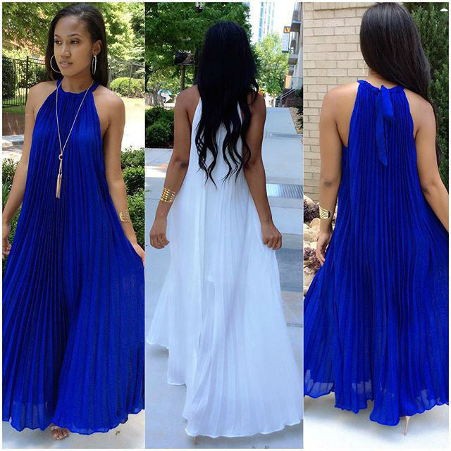 Women's Summer Fashion Sexy Pleated Dress