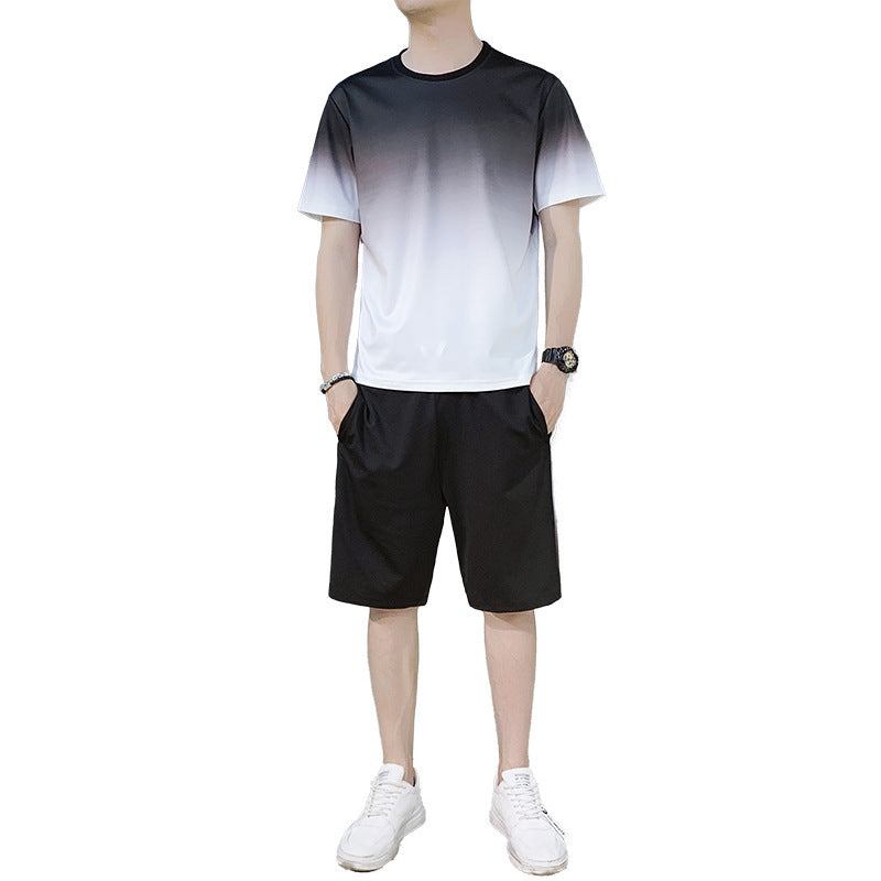 Summer New Ice Silk Sports And Leisure Suit