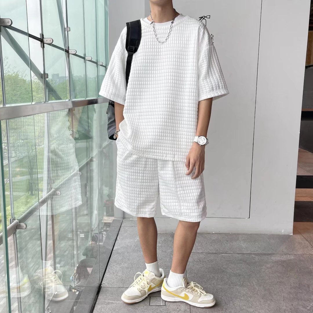 Loose Short Sleeve T-shirt Shorts Trendy Handsome Casual Two-piece Suit
