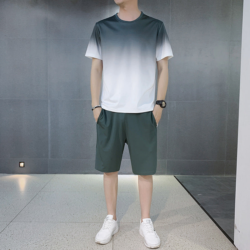 Summer New Ice Silk Sports And Leisure Suit