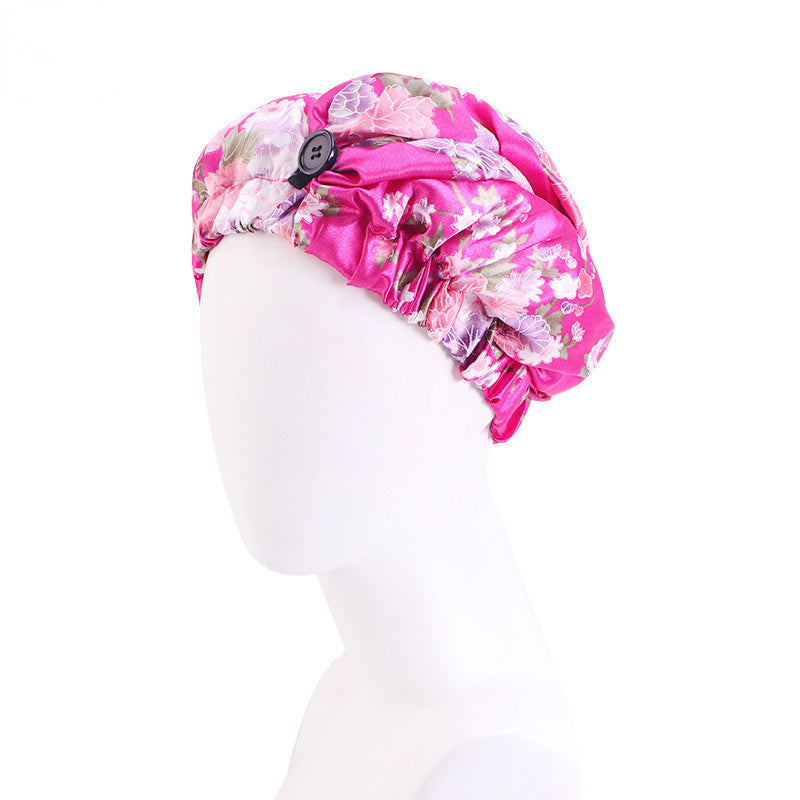 Elastic Buckle Long Cylinder Hair Nightcap