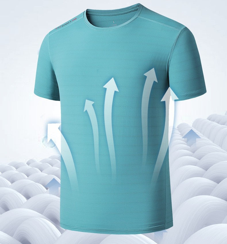 Men's Ice Silk T-shirt Sports Suit