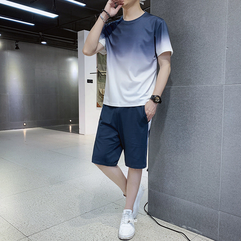 Summer New Ice Silk Sports And Leisure Suit