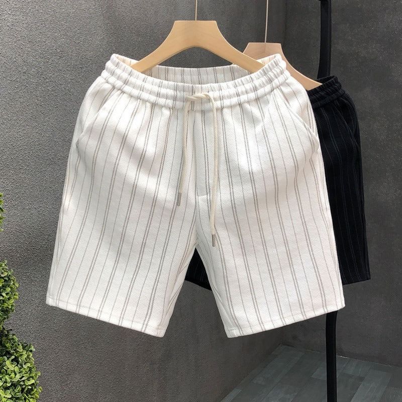 Striped Casual Shorts Men's Lightweight One Hundred Outer Wear Five Points