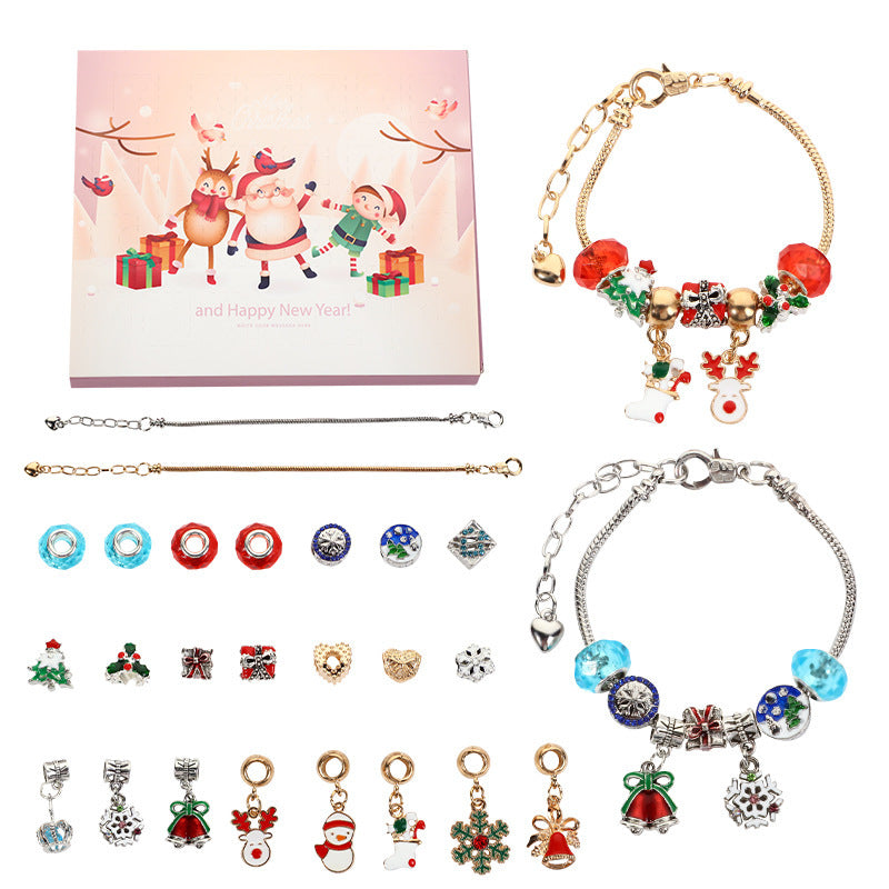 Christmas Bracelet Beads Gift Box Jewelry Set