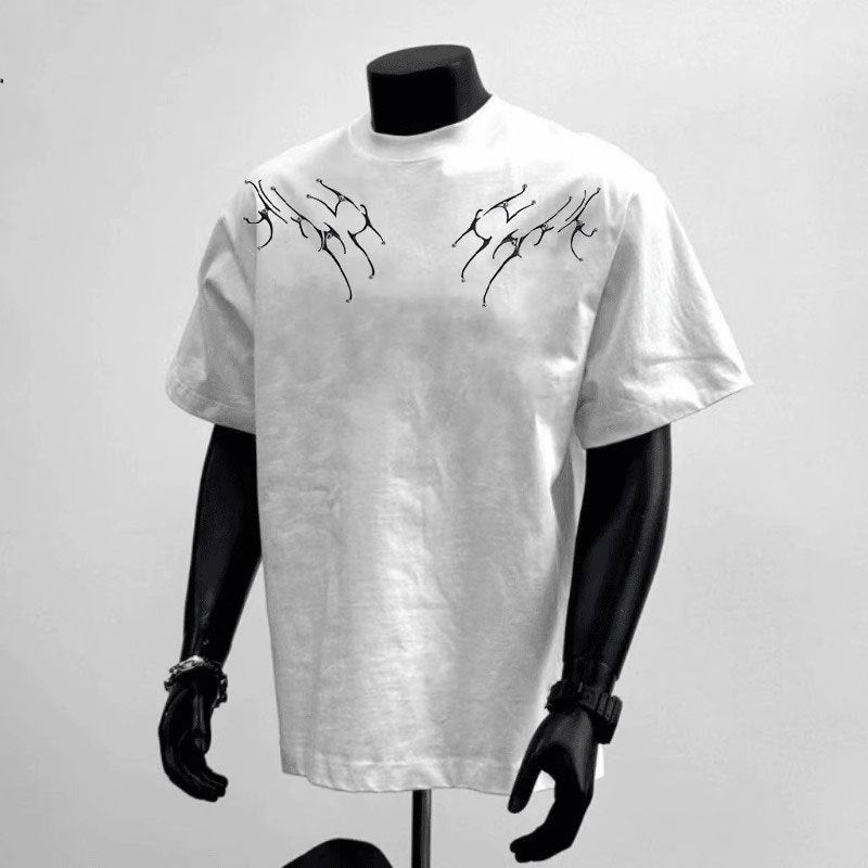 Couple Loose Letter Short Sleeve