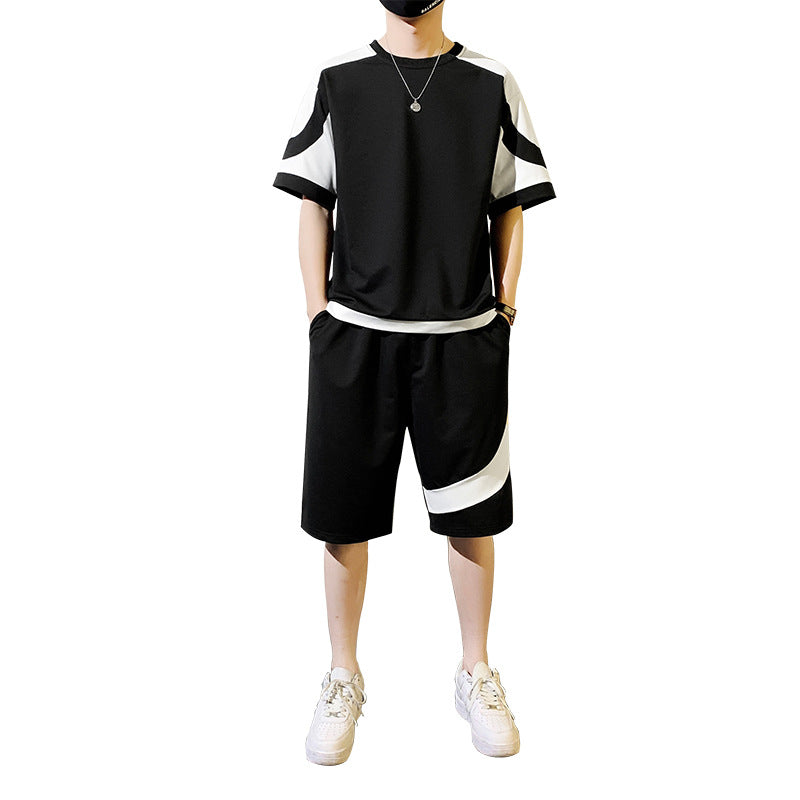 Men's Korean-style Fashion Short Sleeve Casual Suit