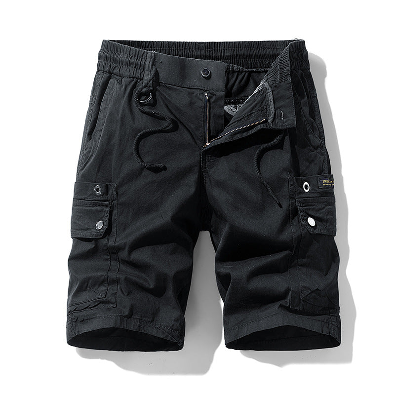 Casual Pants Men's Summer Thin Men's Overalls Men's Cotton Multi-pocket Trousers Teen Trend Wear-resistant Straight-leg Pants