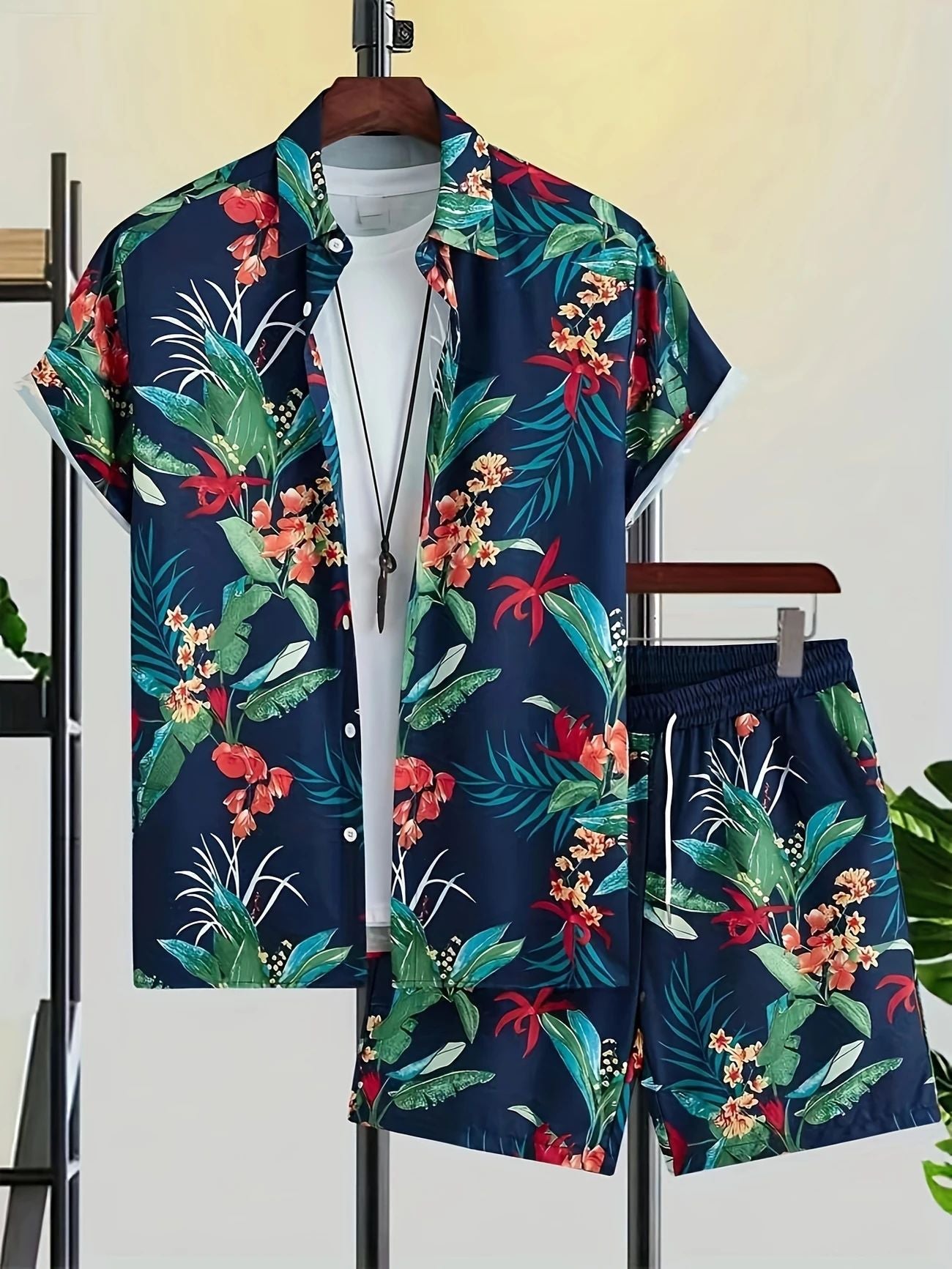 Amazon Men's Summer Suit Ice Breathable Casual Suit Shirt Men's Shirt