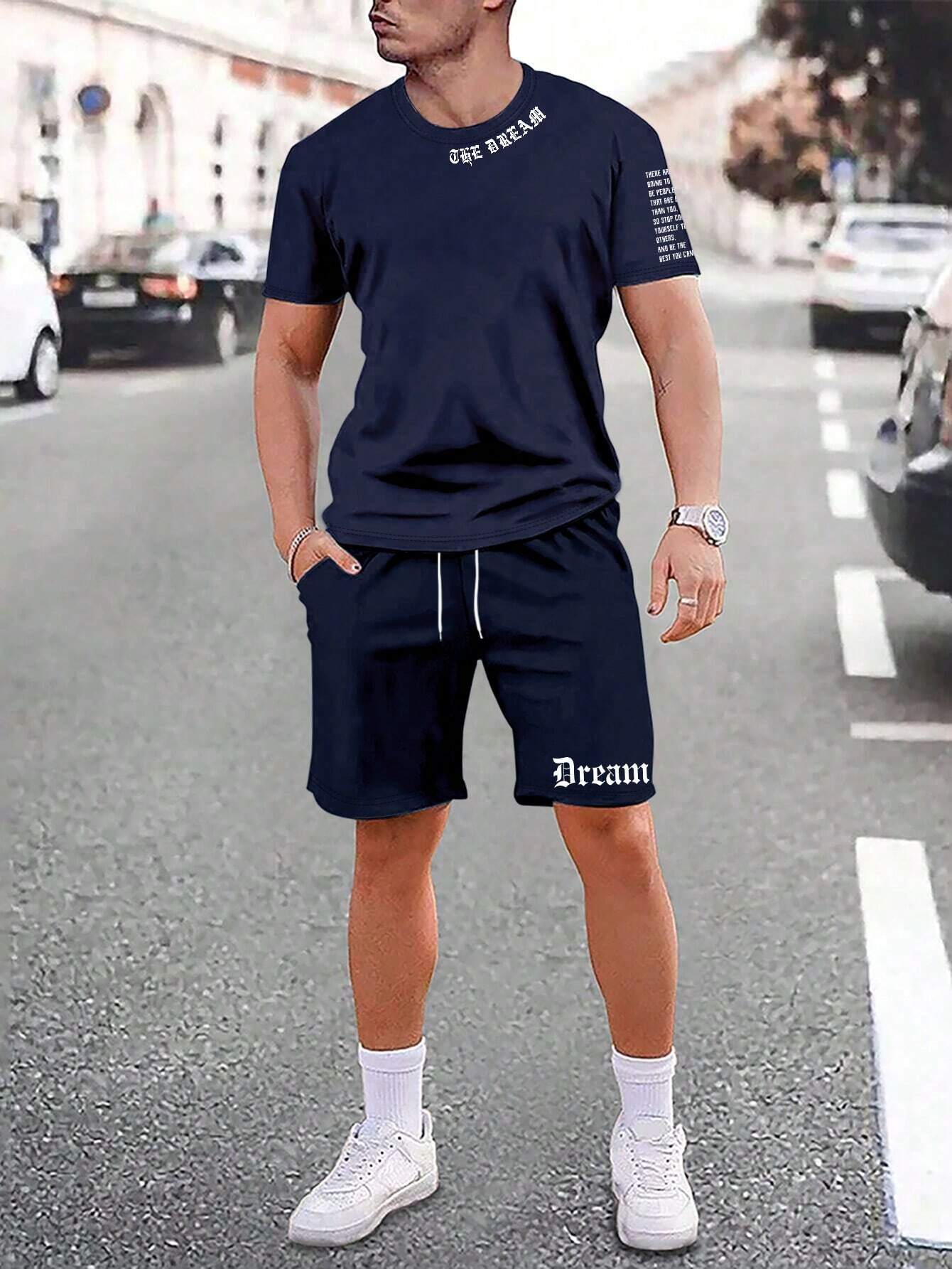 Sports Style Short-sleeved Shorts Thin Quick-drying Versatile Breathable Suit
