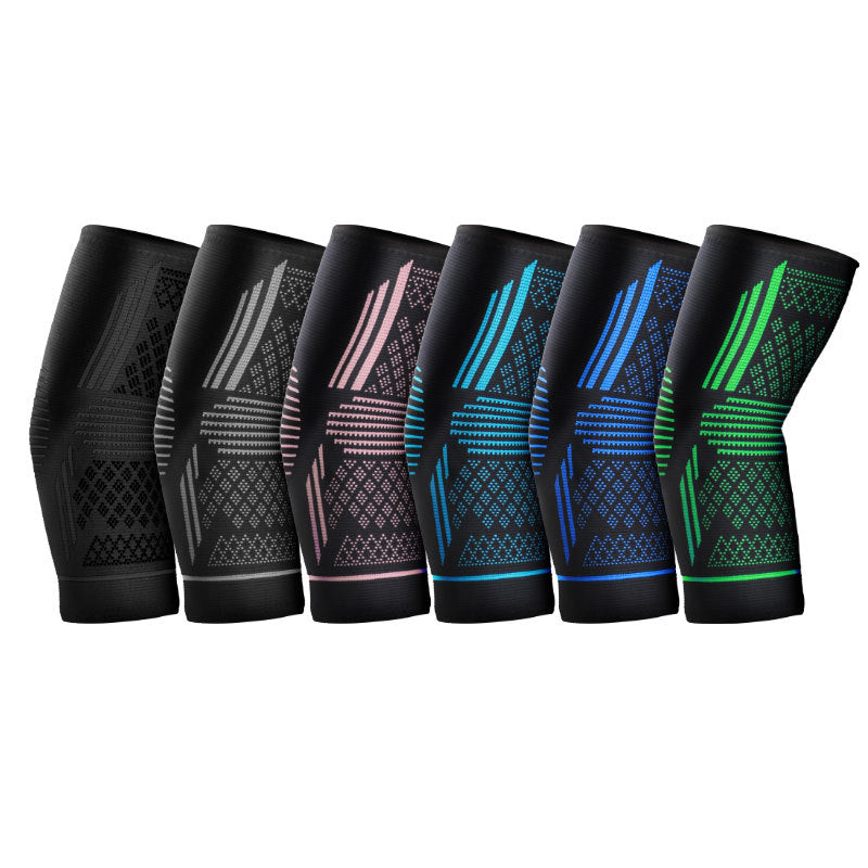 Sports Elbow Guard Four-sided Elastic Compression Knit Breathable Nylon Elbow Pads