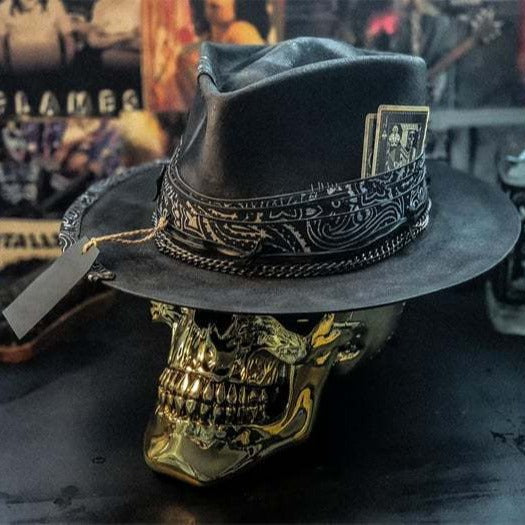 Halloween New Handmade Skull Hat Felt Denim Hat