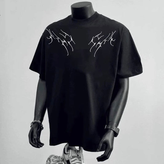Couple Loose Letter Short Sleeve