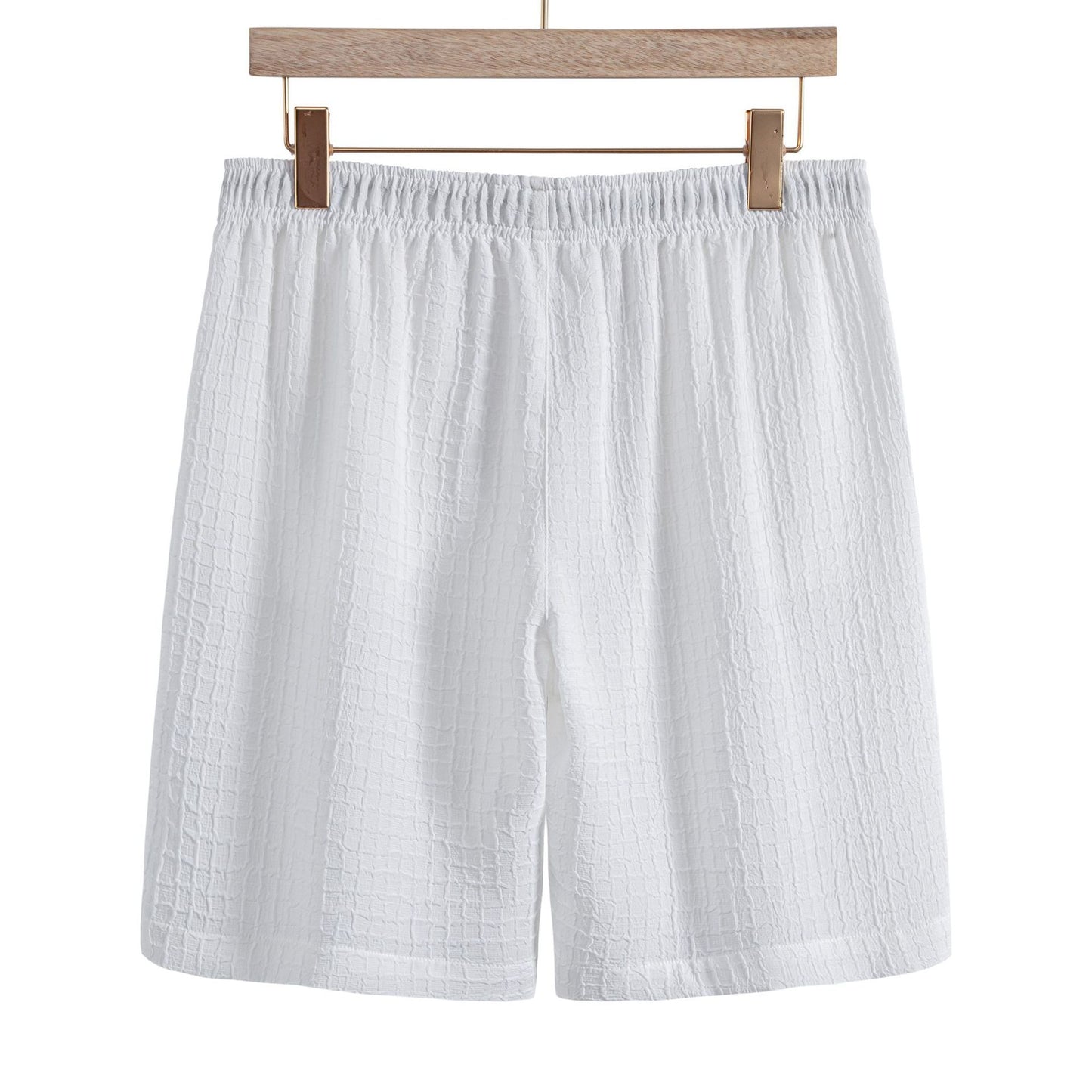 Men's Casual Fashion Jacquard Short Sleeve Shirt Shorts Suit