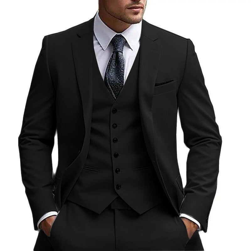 European And American Plus Fat Foreign Trade Plus Size Suit Three-piece Suit