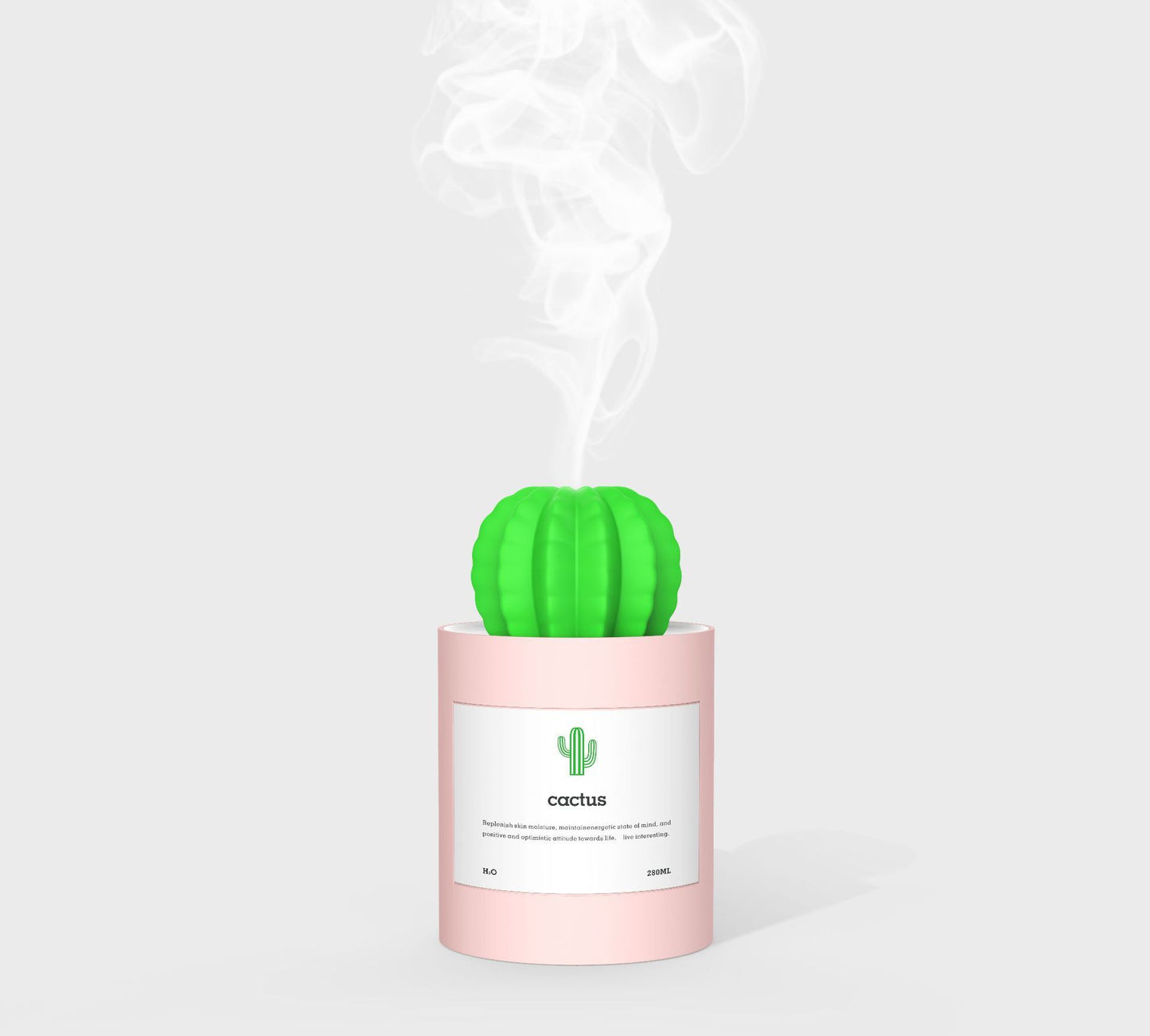 Air Humidifier Soft LED Light Cactus Ultrasonic Aroma Essential Oil Diffuser For Home Car USB Mini Air Purifier