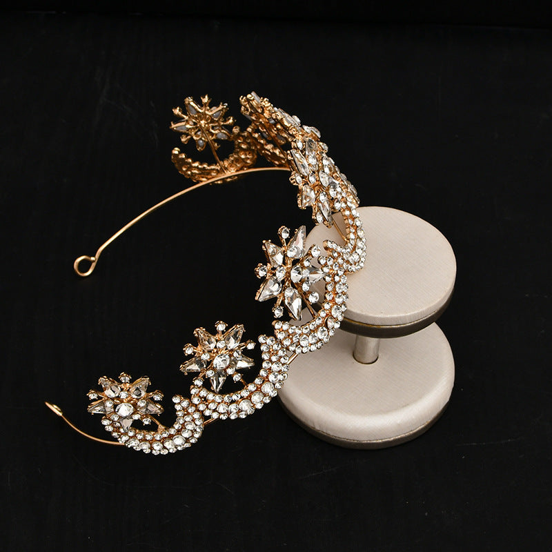 New Korean-style Rhinestone Wedding Wedding Bridal Jewelry Crystal Star Crown