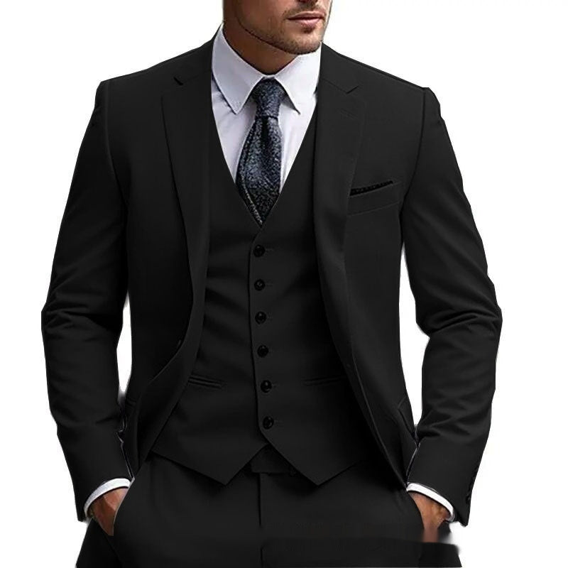 European And American Plus Fat Foreign Trade Plus Size Suit Three-piece Suit