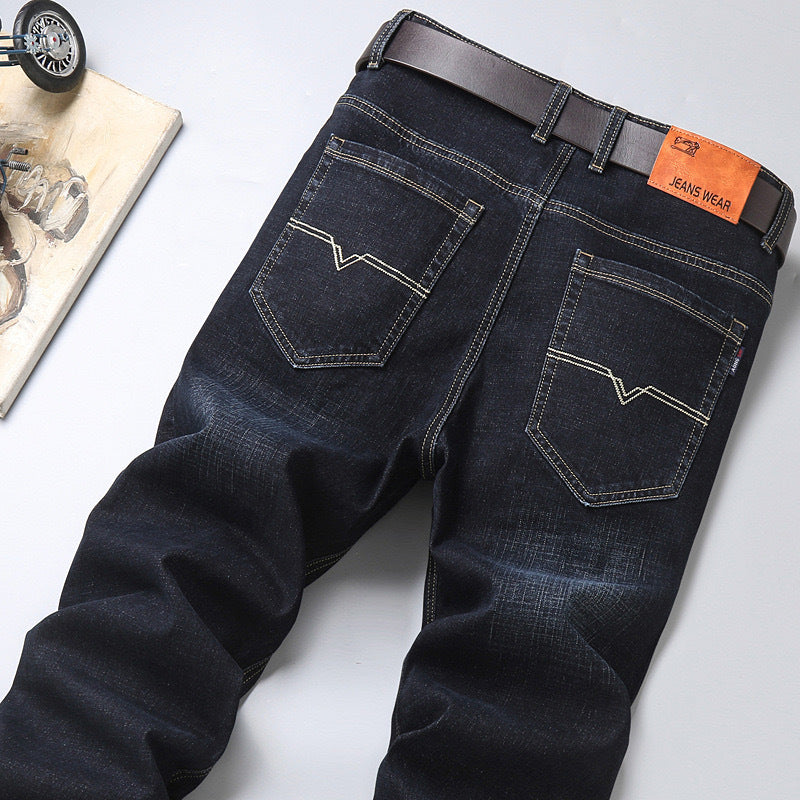 Men's Jeans Men's Loose Straight Stretch Long